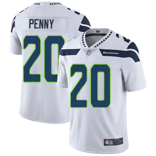 Seattle Seahawks Limited White Men Rashaad Penny Road Jersey NFL Football #20 Vapor Untouchable->seattle seahawks->NFL Jersey